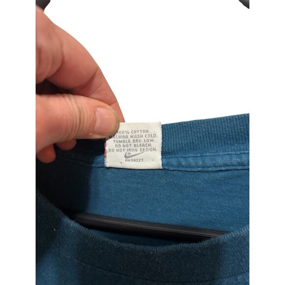 Vintage Nike Space Jam Michael "Hare Jordan" T-Shirt 1991 USA Blue Men's XL VTG - Picture 4 of 15